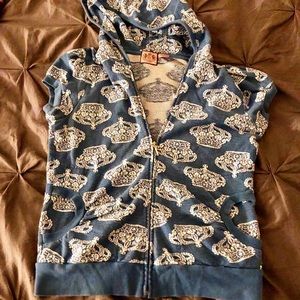 HTF Juicy Couture Crown Print Blue Terry Robertson